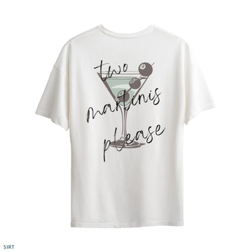 Oversize T-Shirt "Two Martini Please"