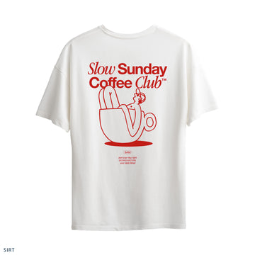 Oversize T-Shirt "Slow Sunday Coffee Club"