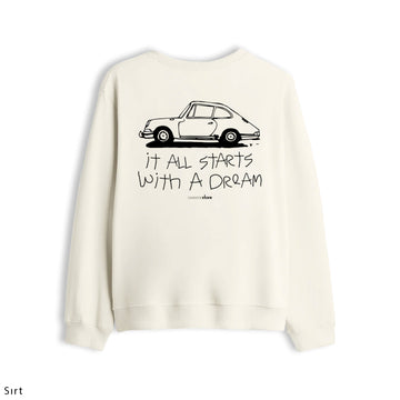 Oversize Sweatshirt "It All Starts With a Dream"