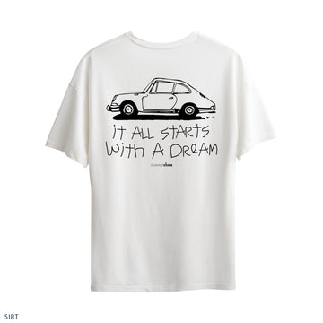 Oversize T-Shirt "It All Start With a Dream"