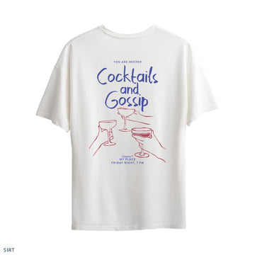 Oversize T-Shirt "Cocktail and Gossip"