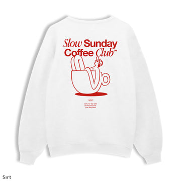 Regular Sweatshirt "Slow Sunday Coffee Club"