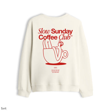 Oversize Sweatshirt "Slow Sunday Coffee Club"