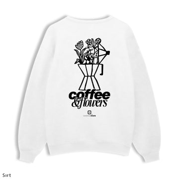 Regular Sweatshirt "Coffee & Flowers"