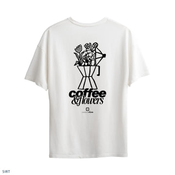 Oversize T-Shirt "Coffee & Flowers"