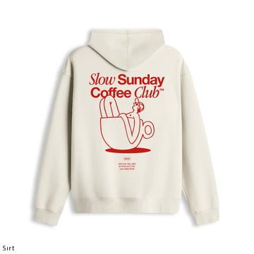 Oversize Hoodie "Slow Sunday Coffee Club"