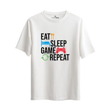 Oversize T-Shirt "Eat Sleep Game Repeat"